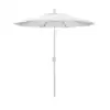 Photo 1 of \California Umbrella 7.5 ft. White Aluminum Pole Market Aluminum Ribs Push Tilt Crank Lift Patio Umbrella in Natural Sunbrella