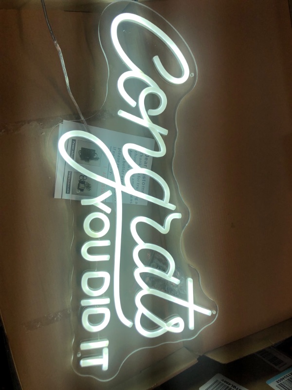 Photo 2 of congrats you did it neon sign