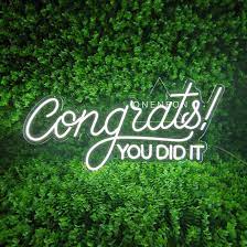 Photo 1 of congrats you did it neon sign