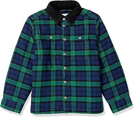 Photo 1 of Amazon Essentials Boys Flannel Shirt Jacket
small 