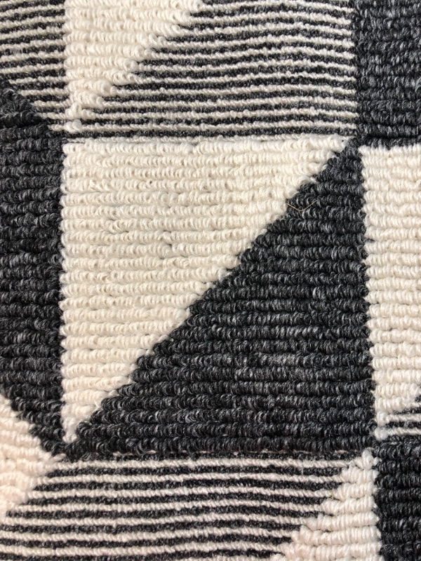 Photo 1 of 2' X 3' CHECKERED AREA RUG(UNKNOWN BRAND