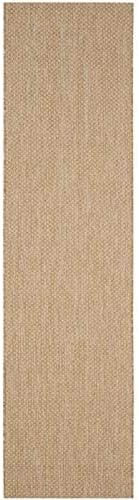 Photo 1 of 2' X 10' LIGHT BROWN RUNNER RUG(UNKNOWN BRAND)