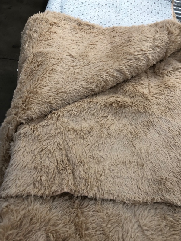 Photo 2 of 8' X 10' BEIGE PLUSH AREA RUG(UNKNOWN BRAND)