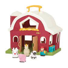 Photo 1 of Battat Big Red Barn, Animal Farm Playset for Toddlers, 18M Plus, 13.5" x 9" x 12"
