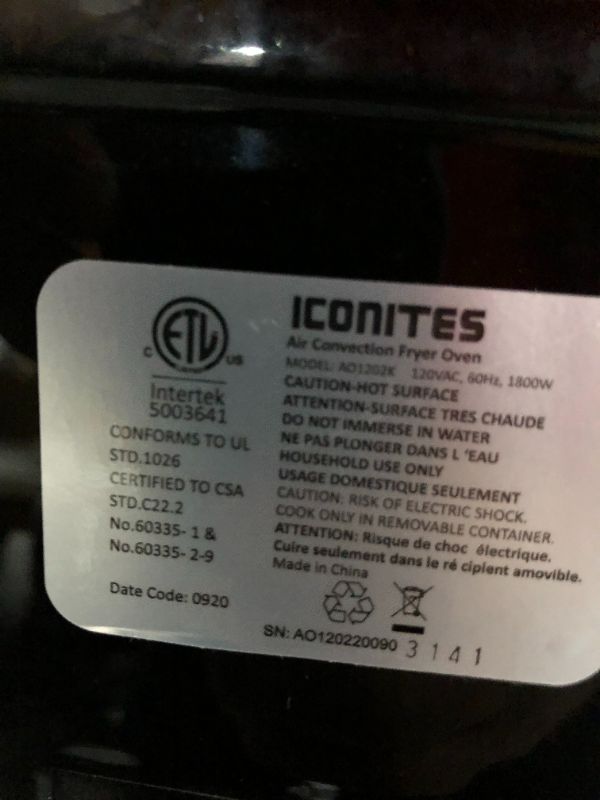 Photo 4 of **NEEDS CLEANING, HEAVILY USED** Iconites10-in-1 Air Fryer Oven