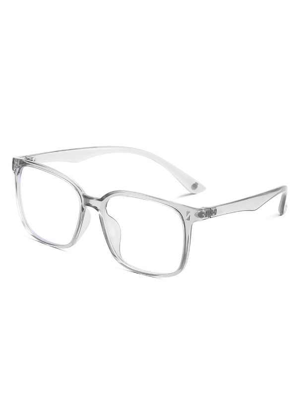 Photo 1 of CNLO Blue Light Blocking Glasses,Large Frame Computer Eyewear,Anti Eyestrain UV Clear Lens Eyeglasses,Light Weight Frame Men/Women (Transparent Grey)