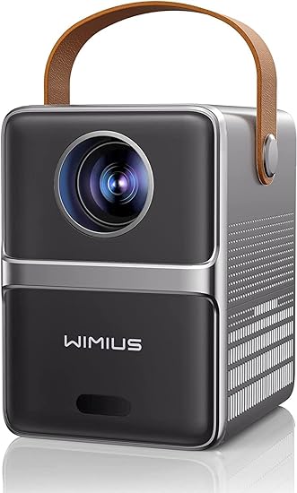 Photo 1 of [Electric Focus] Mini Projector with 5GWiFi and Bluetooth, WIMIUS 1080P Outdoor Projector, Portable Movie Projector, 300" Screen, Compatible with iOS/Android/TV Stick/HDMI/PS5