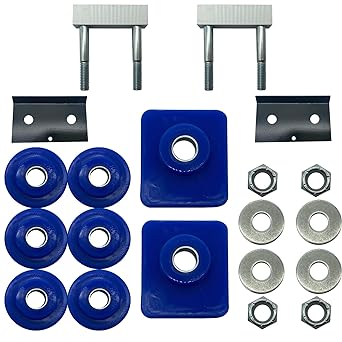 Photo 1 of 13-04154 13-04164 Hood Hinge Pivot Bushing Kit Replacement for Peterbilt 379 Mounting Bolt Kit (Blue) 