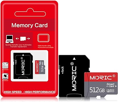 Photo 1 of 512GB Micro SD Card with Adapter 512GB High Speed Memory Card Class 10 for Game Console,Android Smartphone,Tablet and Drone 