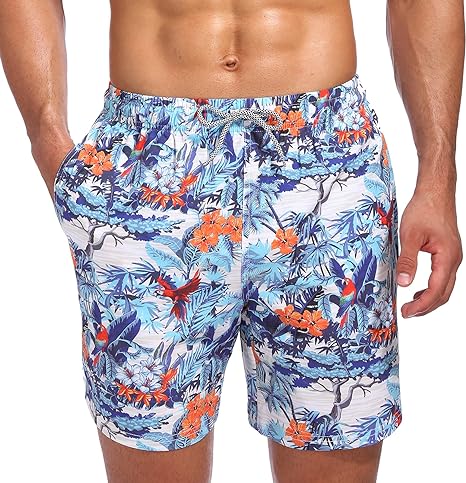 Photo 1 of Biwisy Mens Swim Trunks Quick Dry Beach Shorts Mesh Lining Swimwear Bathing Suits with Pockets LARGE 
