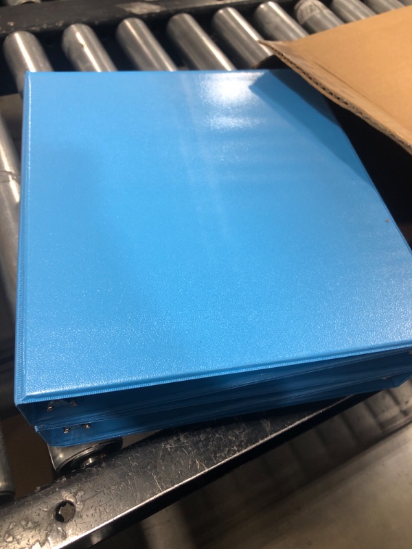 Photo 2 of Oxford® 3 Ring Binders, 2" D Rings, Holds 540 Sheets, ClearVue™ Presentation Binder, Blue, 4PK 2.0 Inch