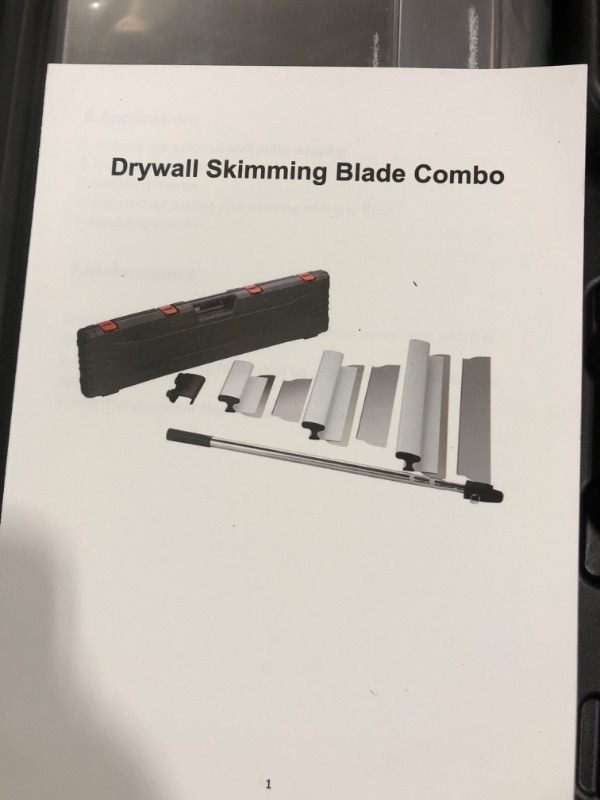 Photo 3 of  Drywall Skimming Blade Set-12",22" & 32" Skimming Blades + 35"-81" Extension Handle Pole, Stainless Steel Construction Knife,Smoothing Drywall Knife,Extruded Aluminum,High Impact End Caps