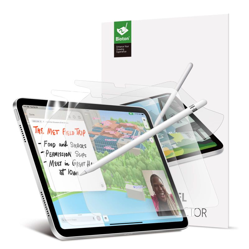 Photo 1 of Bioton [2 Pack] Paperfeel Screen Protector Compatible with iPad 10th Generation 10.9 inch (2022), [Touch Like Paper] [Anti-Glare] [Easy Installation] [Compatible with Apple Pencil]