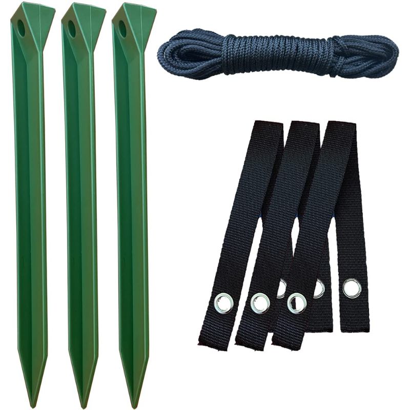 Complete Tree Stake Kit with Stakes, Supports, and Improved Rope ...