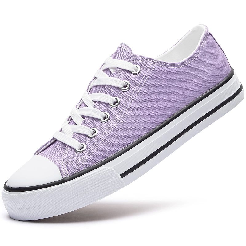 Photo 1 of FRACORA Womens Canvas Sneakers Low Top Lace Up Canvas Shoes Fashion -SIZE 10