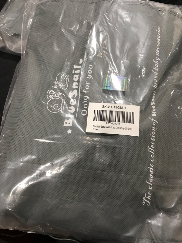 Photo 1 of BlueSnail Baby Swaddle, Wearable Sleeping Bag, Adjustable Sleep Sack Wrap (S, Gray) 