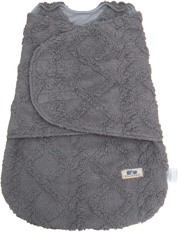 Photo 1 of BlueSnail Baby Swaddle, Wearable Sleeping Bag, Adjustable Sleep Sack Wrap (S, Gray) 