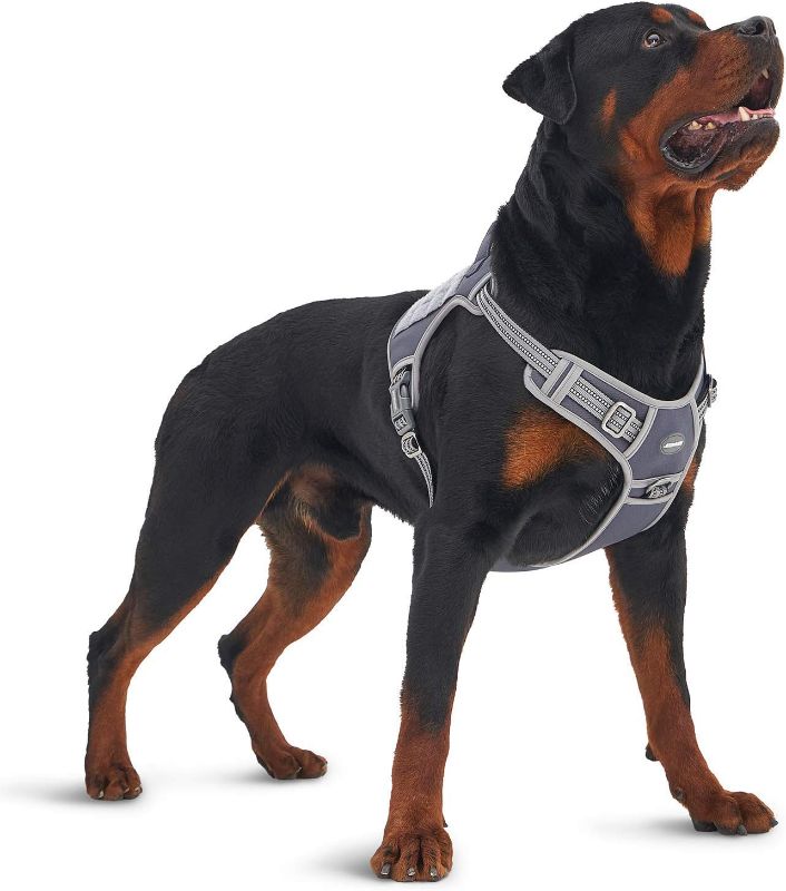 Photo 1 of Tactical Dog Harness for Small Medium Large Dogs, No Pull Adjustable Reflective Dog Vest Harness with Metal Buckle and Handle, Military Service Dog Harnesses for Walking Training