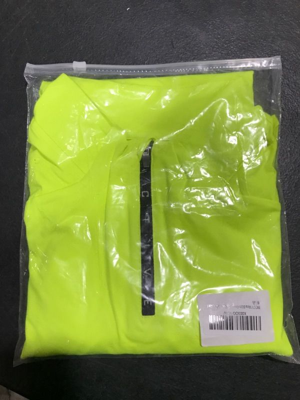 Photo 2 of [Size L] FRTCV Mens Shirts Quarter Zip – Long Sleeve Workout T Shirts Athletic Golf Tshirt Quick Dry Running Top T-Shirts -Yellow