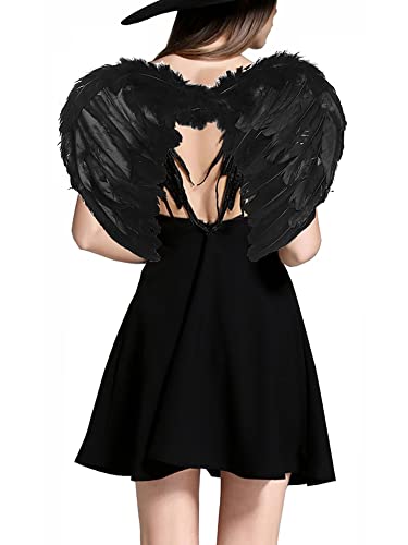 Photo 1 of Angel wings Halloween Christmas Cosplay Party Angel Costume Wings (21.6x15.7in) Black