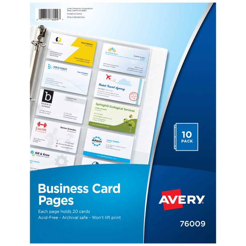Photo 1 of Avery Business Card Pages, Pack of 10 (76009) 1 Pack