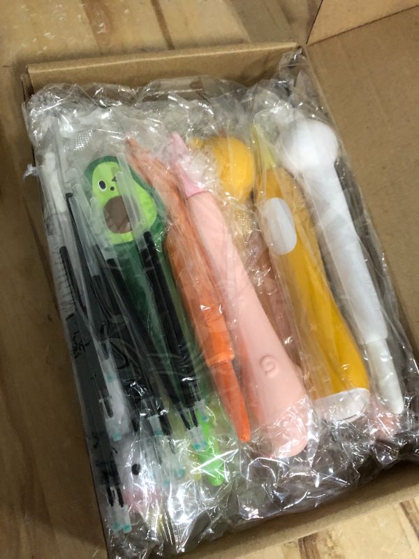 Photo 4 of 12 Set Thank You Appreciation Gift 12 Squishy Cartoon Animal Ballpoint Pen Teacher Pen 12 Thank You Keychain 12 Replacement Refill 12 Organza Bags for Employee Coworker Teacher