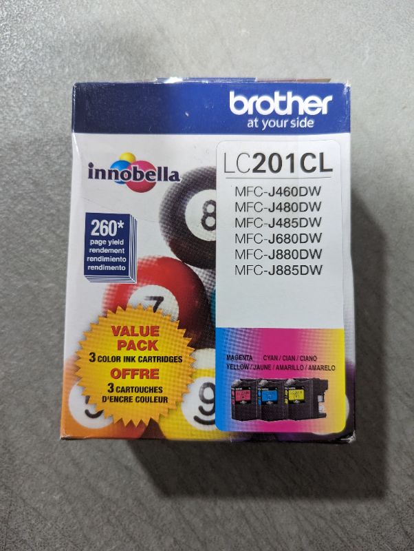 Photo 2 of Brother LC201CL Cyan, Magenta & Yellow. 3 Color Ink Cartridges