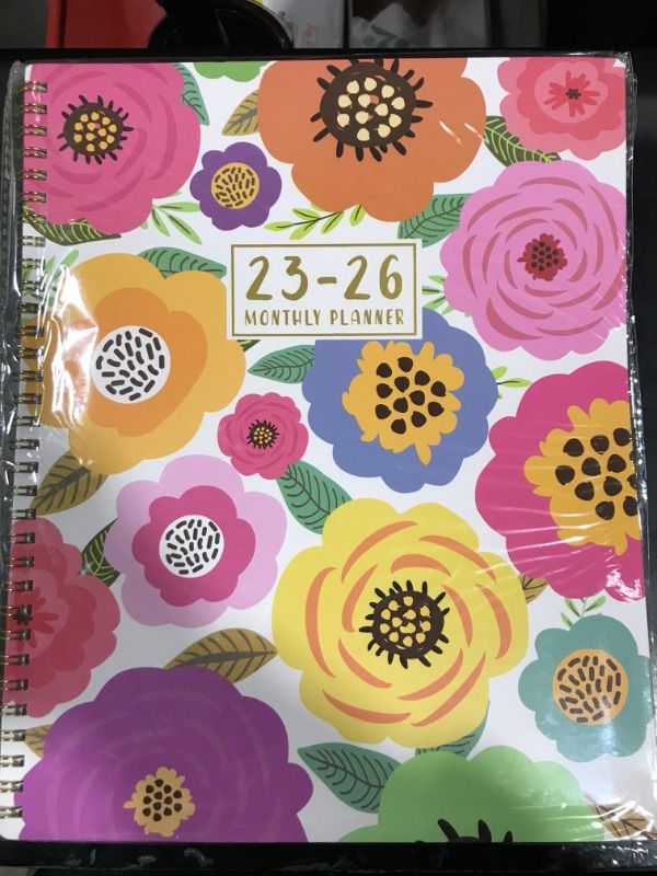 Photo 1 of 2023-2026 Monthly Planner/Calendar - 3 Year Monthly Planner 2023-2026, Calendar Planner with Monthly Tabs, Back Pocket, 30 Notes Pages - Colorful Floral Large multicolored