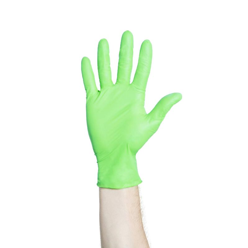 Photo 1 of [Size XS] HALYARD FLEXAPRENE Green Exam Gloves, Chloroprene Technology, Non-Sterile, Powder-Free, 3.5 mil, 9.5", Green, XSmall, 44793 (Box of 200)
