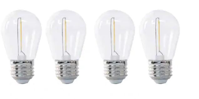 Photo 1 of 11-Watt Equivalent S14 String Light LED Light Bulb, 2200K (4-Pack)
