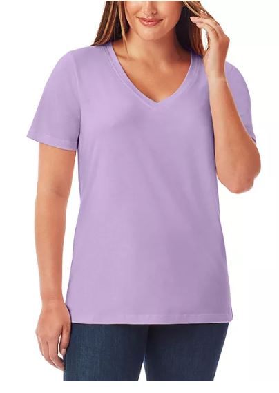 Photo 1 of 3 PACK Member's Mark Ladies Short Sleeve V-Neck Tee  SMALL 