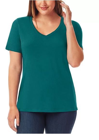 Photo 1 of 3 PACK Member's Mark Ladies Short Sleeve V-Neck Tee SMALL 
