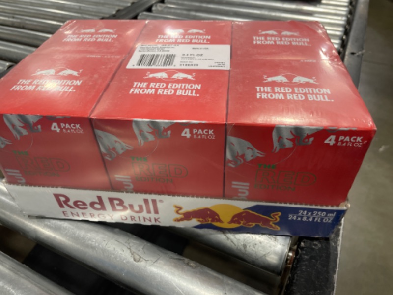 Photo 2 of Red Bull Red Edition Watermelon Energy Drink 8.4 Fl Oz 6 Packs of 4 Cans
