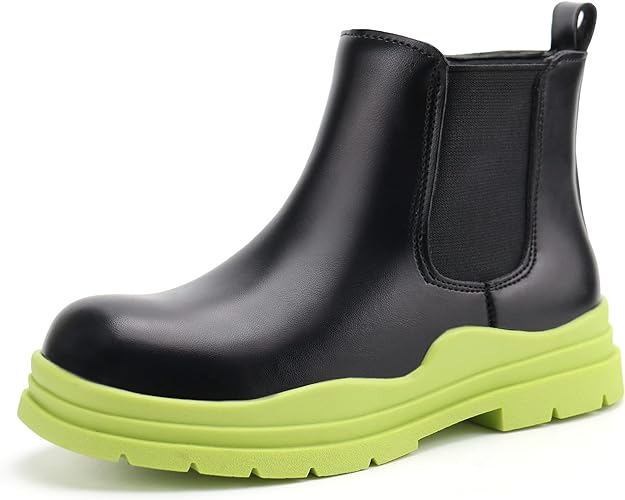 Photo 1 of brooman Kids Chelsea Boots Boys Girls Ankle Boots Zipper Booties 6 kid
