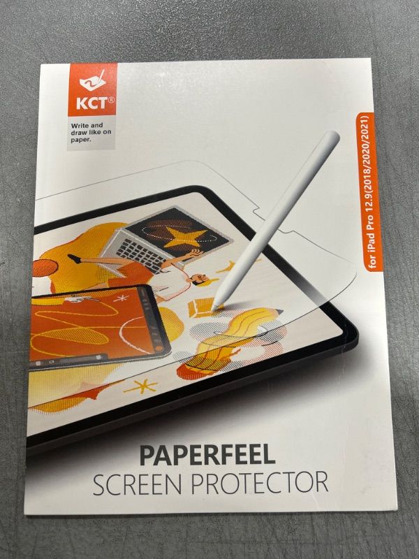 Photo 2 of KCT [3+2 Pack Paperfeel Screen Protector Compatible with iPad Pro 12.9 (2022 & 2021 & 2020) Draw Like Paper, Easy Installation, Anti-Glare & Matte - Camera Lens Protector Silver