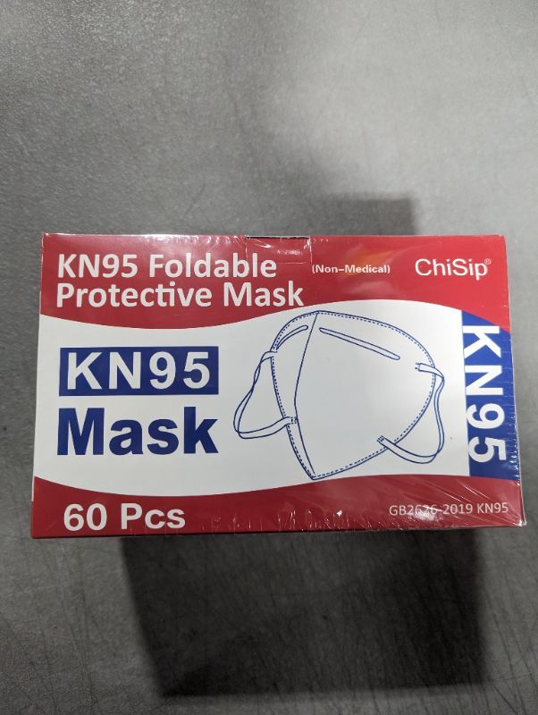 ChiSip KN95 Face Mask 60Pcs, 5 Layer Design Cup Dust Safety Masks