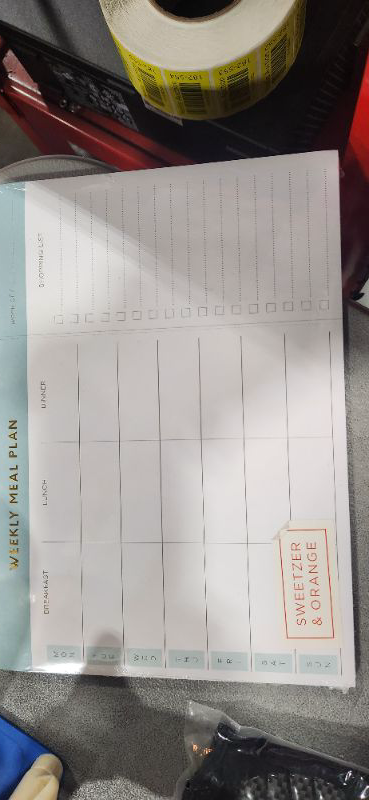 Photo 1 of Sweetzer & Orange Weekly Meal Planner and Grocery List Magnetic Notepad. Teal 10x7” Meal Planning Pad with Tear Off Shopping List. Plan Weekly Menu Food for Weight Loss or Dinner List for Family!