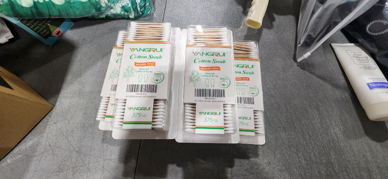 Photo 1 of 5 pack of 375 count cotton swabs