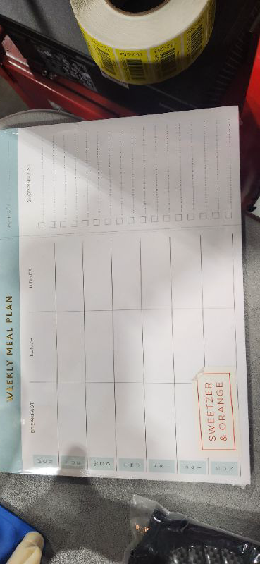 Photo 2 of Sweetzer & Orange Weekly Meal Planner and Grocery List Magnetic Notepad. Teal 10x7” Meal Planning Pad with Tear Off Shopping List. Plan Weekly Menu Food for Weight Loss or Dinner List for Family!