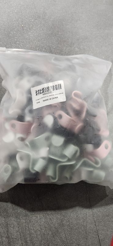 Photo 1 of 200 pcs clothing hanger connectors gray, white, and pink