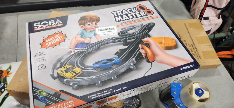 Photo 2 of Car Toys for 3 Year Old Slot - Car Race Track Toys with 4pcs Speed Cars & 22FT Dual Racing Game Lap Overpass Track - Battery or Electric Race Car Track for Boys Girls Age 4-12
