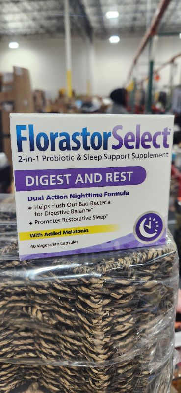 Photo 2 of Florastor Probiotic Digest and Rest, Saccharomyces Boulardii Probiotics with Melatonin (4mg), Natural Sleep Aid + Digestive Support, 40 Capsules