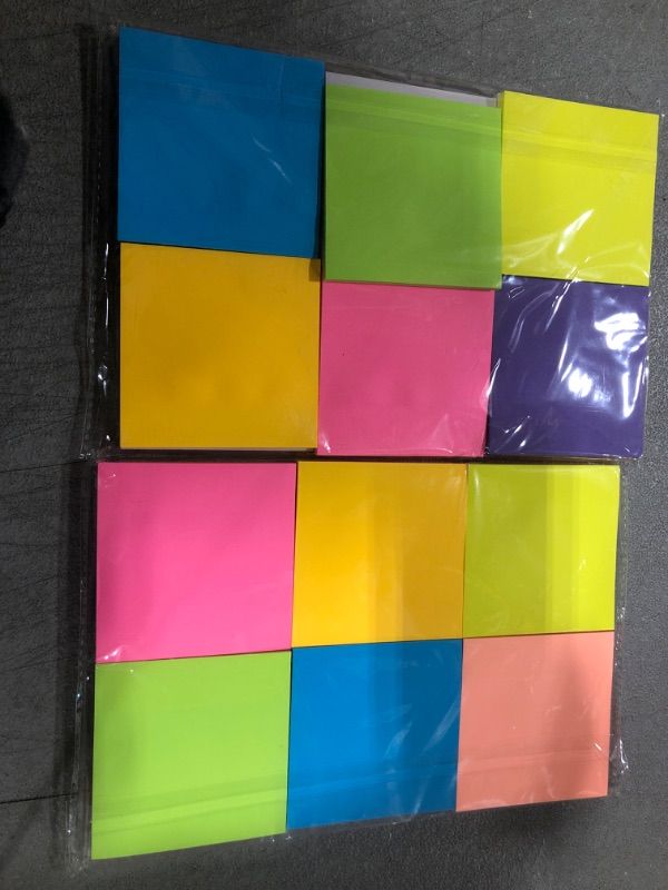 Photo 1 of 12 Pack Sticky Notes, 3x3 Inch Colorful Sticky Note, 50 Sheets/Book Bright Colors Self-Stick Notes Pads, Sticky Note Pads for Home, Office, School. Teacher Wish List(12 Color) ( 2 PACK ) 