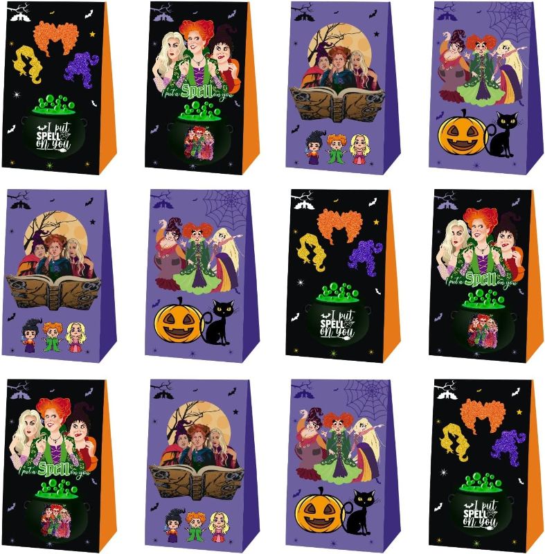 Photo 1 of 12pcs Hocus Pocus Party Favor Gift Bags, Halloween Birthday Party Supplies for Hocus Pocus Halloween Party Decorations Decor
