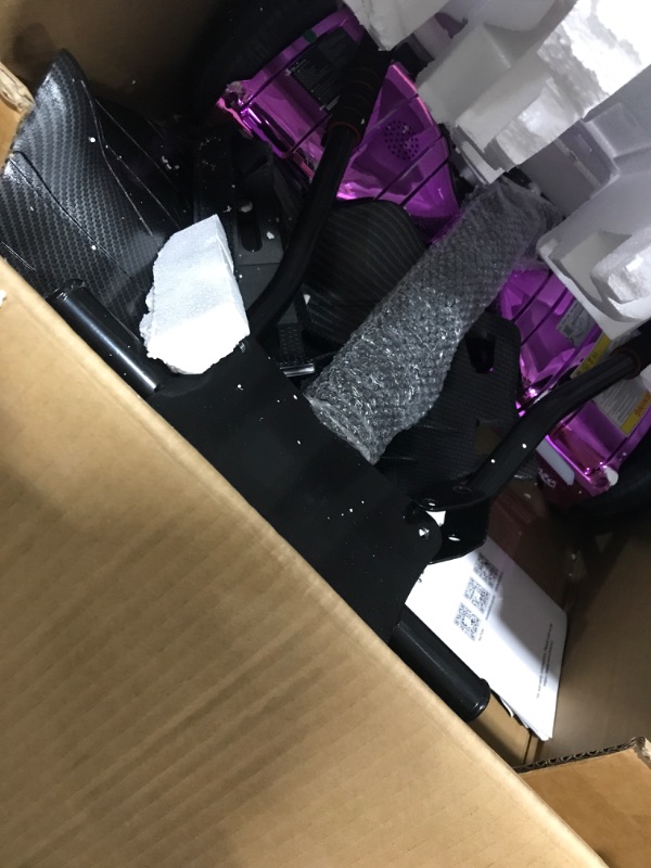 Photo 1 of EVERCROSS Hoverboard, Self Balancing Scooter Hoverboard with Seat Attachment, 6.5" Hover Board Scooter with Bluetooth Speaker & LED Lights, Hoverboards Suit for Kids Purple+Kart Black