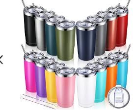 Photo 1 of  Insulated Travel Tumblers 20 Oz Stainless Steel Tumbler Cup with Lid ,Multi-Color