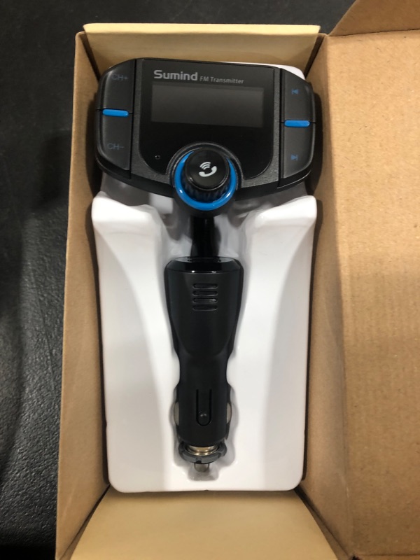 Photo 2 of (Upgraded Version) Sumind Car Bluetooth FM Transmitter, Wireless Radio Adapter