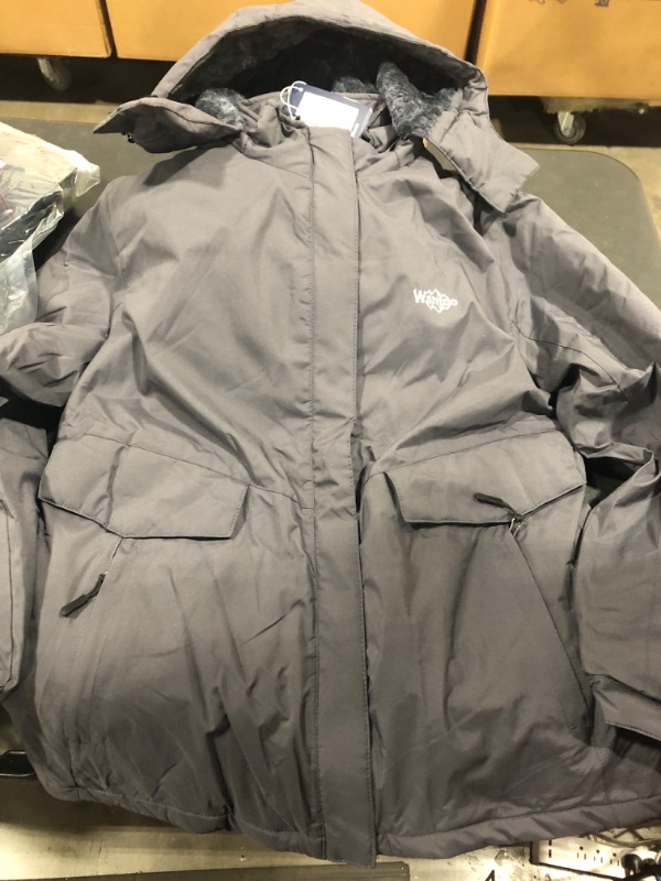 Photo 2 of [Size M] Wantdo Women's Waterproof Ski Jacket Warm Winter Coat Windproof Snow Coats Warm Fleece Raincoat Medium Dark Gray