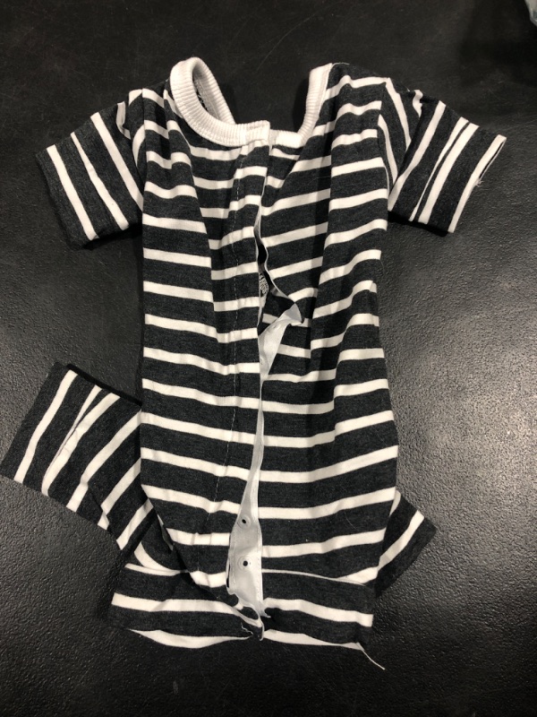 Photo 1 of [Size S] Pet Onesie- Black and White Stripe