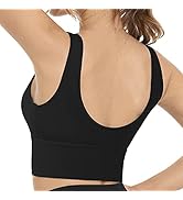 Photo 1 of [Size M] WANOSS Sports Bras for Women Comfortable Longline Wireless Bras Padded Tank top Workout Gym Yoga